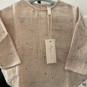 Rylee + Cru Jack long sleeve shirt in Sky size 6-12M